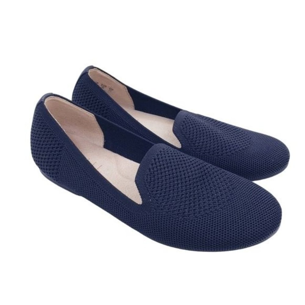 Soul Naturalizer Alexis Black Knit Fabric Slip On Loafer Flats Women's Size 6